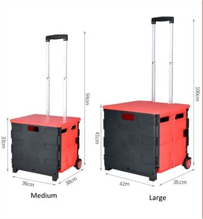 Foldable Khw Cia Lub Thawv Trolley